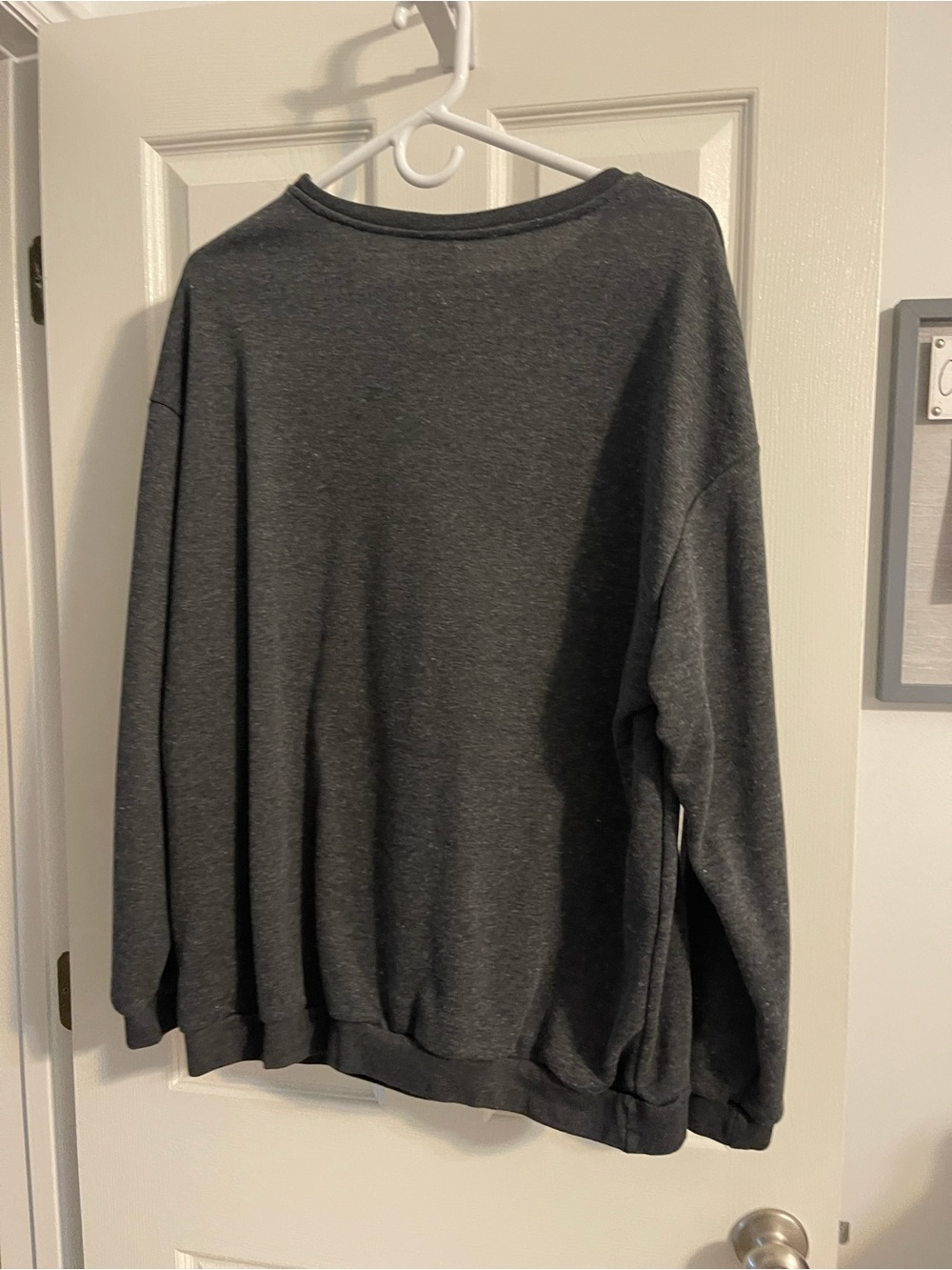 Comfort Colors Dark Gray Crewneck with Neon Green Boogieman Graphic - Picture 3 of 5